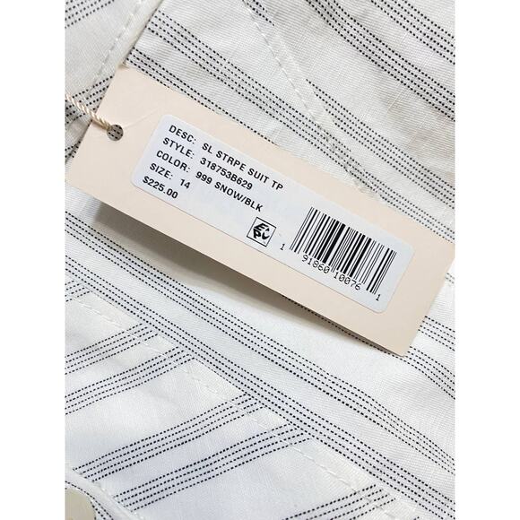 NEW Rebecca Taylor Sleeveless Striped Corset Top - Picture 2 of 9